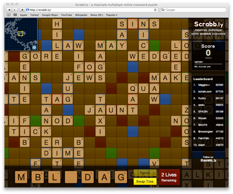 Online Realtime Scrabble